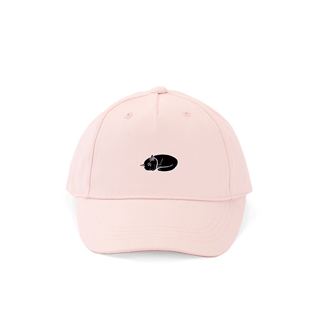 Organic Kids Baseball Cap with Black Cat (Cozy Kitchen Collection)