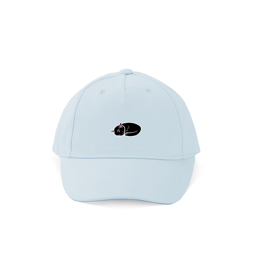 Organic Kids Baseball Cap with Black Cat (Cozy Kitchen Collection)